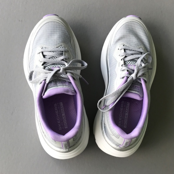 Skechers Max Cushioning Endevour Gray Lavender Womens Athletic Sneaker Size 5 - Picture 9 of 14